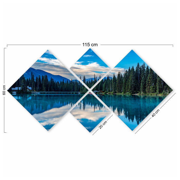 Wallity Cuadro Decorativo de MDF Multicolor (4 Piezas)
